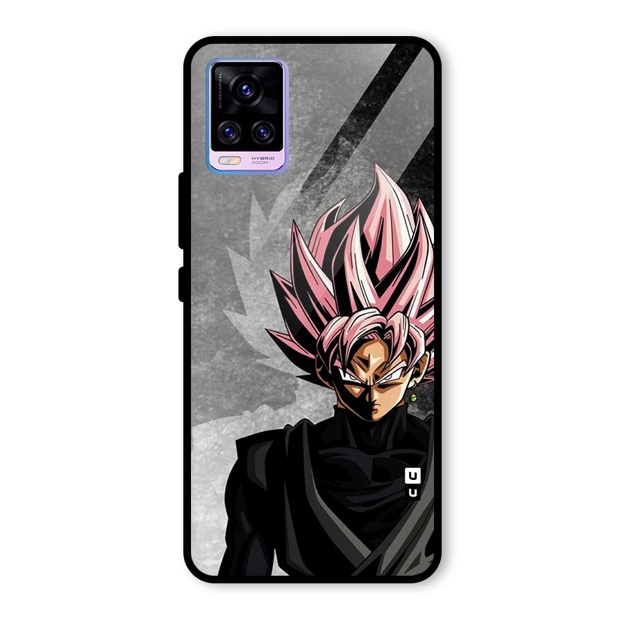 Angry Goku Glass Back Case for Vivo V20 Pro