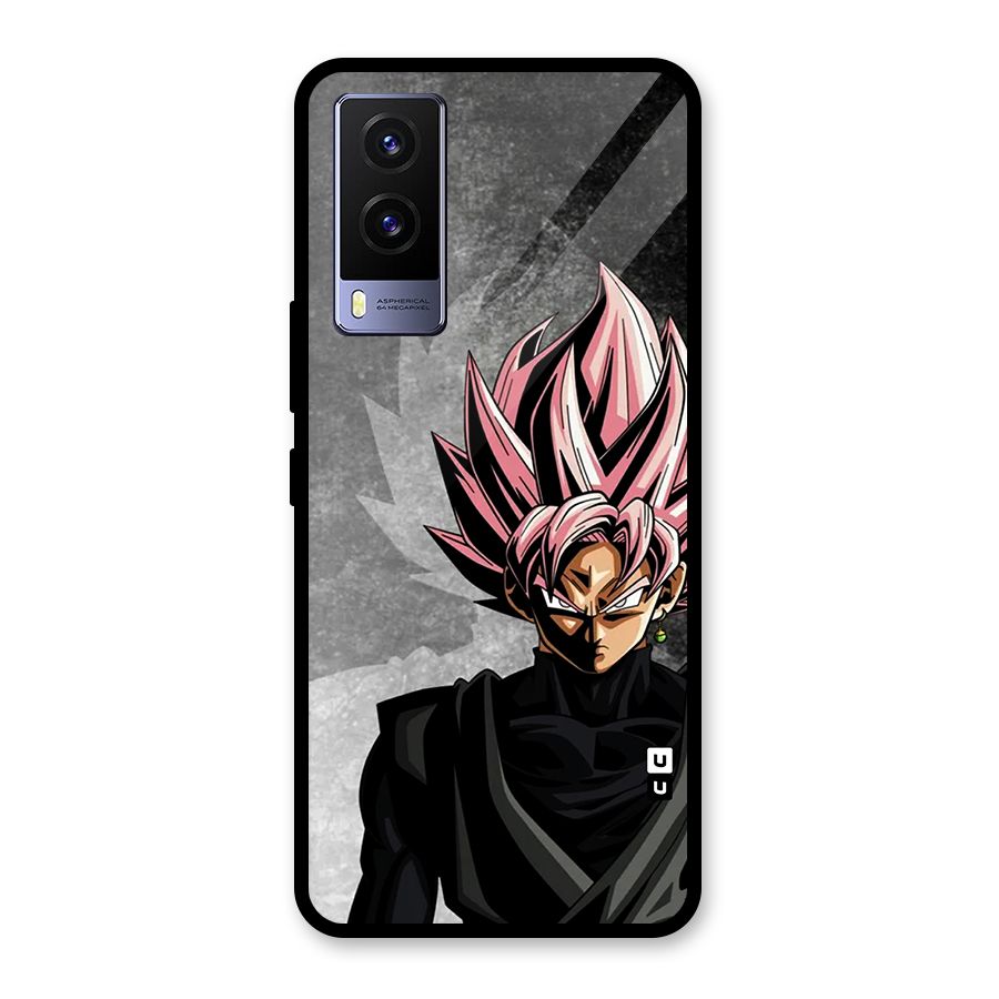 Angry Goku Glass Back Case for Vivo V21e 5G
