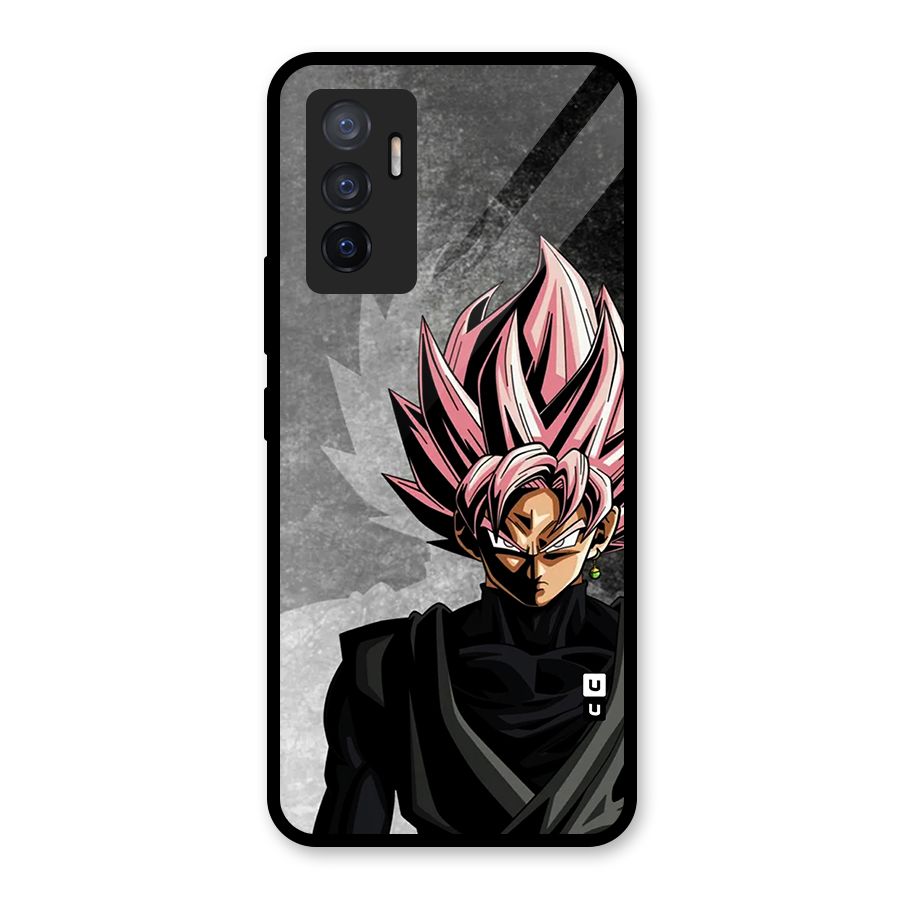 Angry Goku Glass Back Case for Vivo V23e