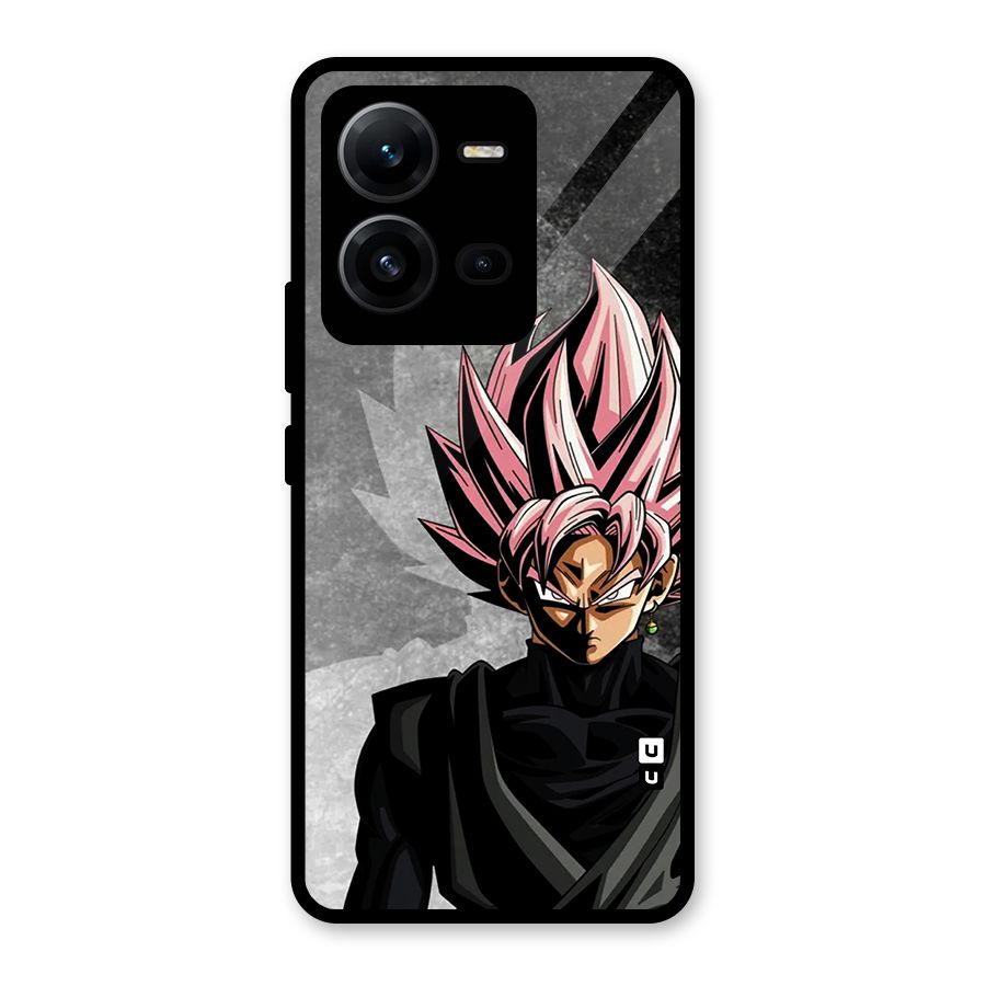 Angry Goku Glass Back Case for Vivo V25