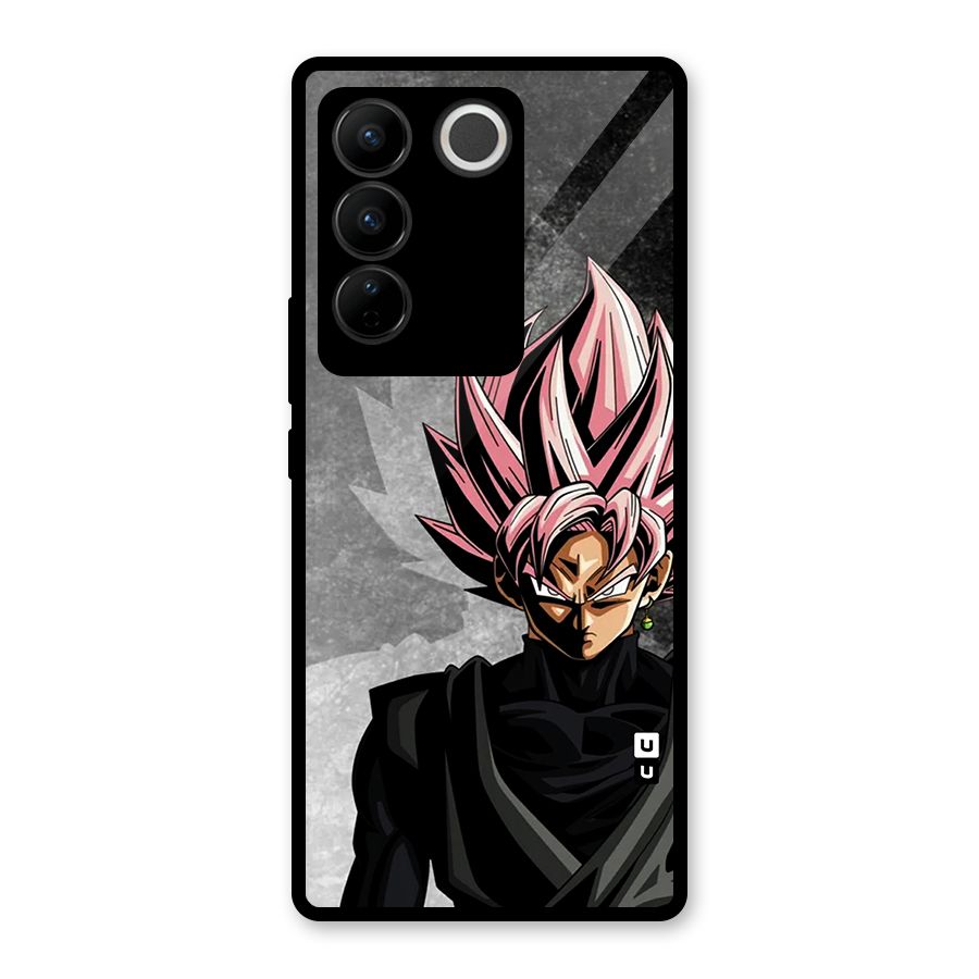 Angry Goku Glass Back Case for Vivo V27