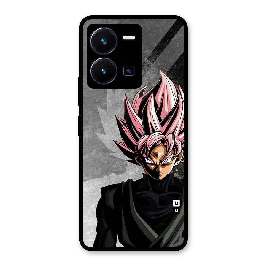 Angry Goku Glass Back Case for Vivo Y35