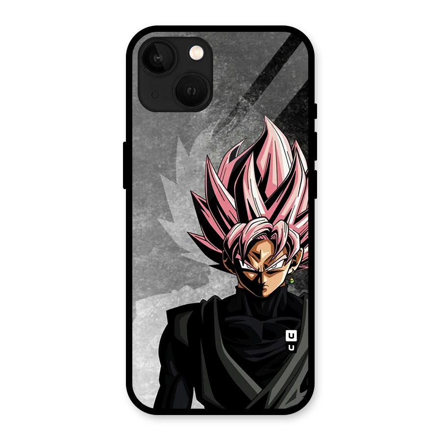 Angry Goku Glass Back Case for iPhone 13