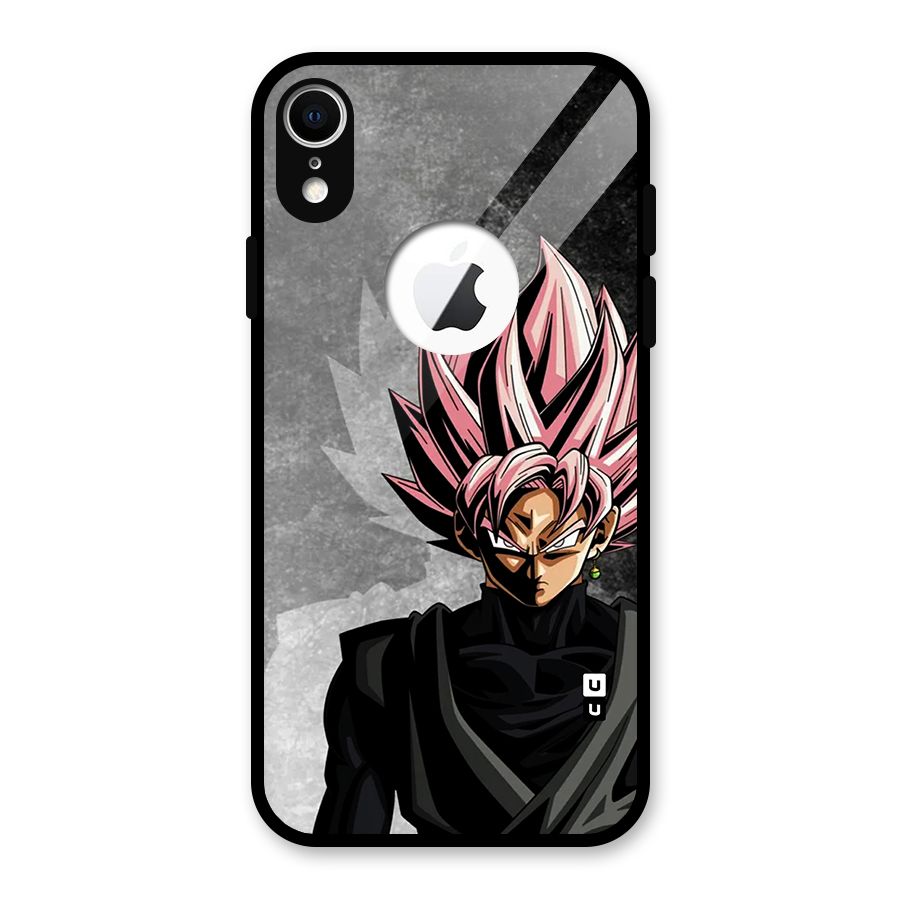 Angry Goku Glass Back Case for iPhone XR Logo Cut