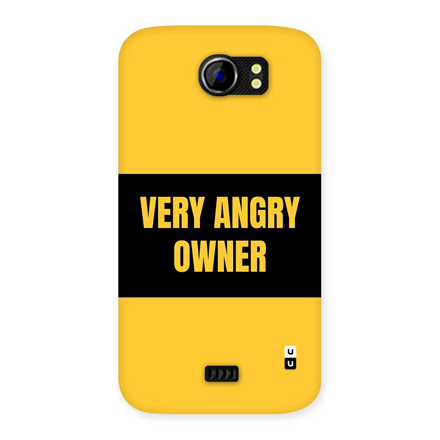 Angry Owner Back Case for Canvas 2 A110