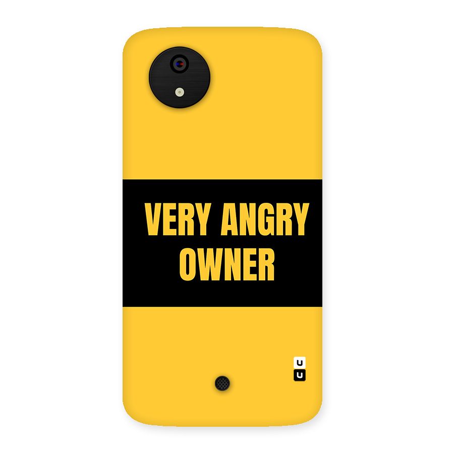 Angry Owner Back Case for Canvas A1  AQ4501