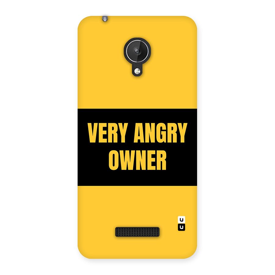 Angry Owner Back Case for Canvas Spark Q380