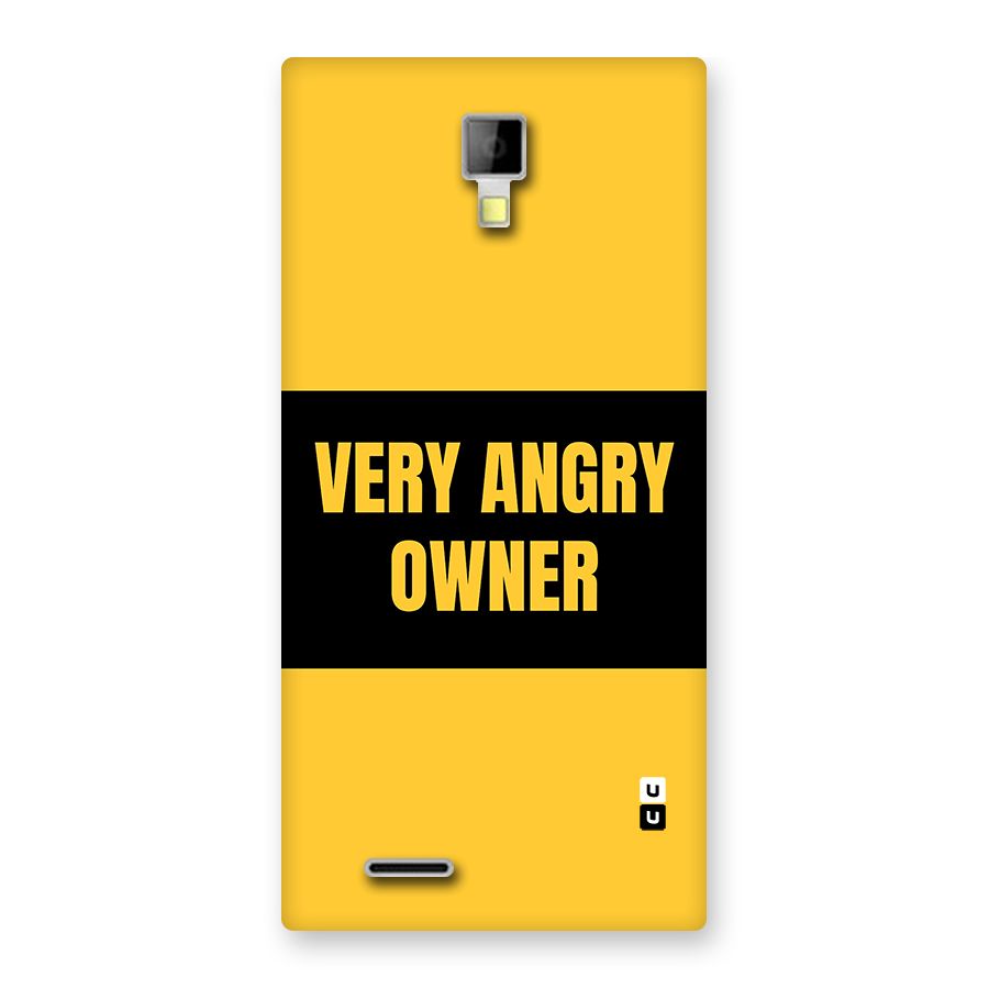 Angry Owner Back Case for Canvas Xpress A99