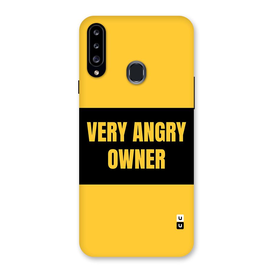 Angry Owner Back Case for Galaxy A20s
