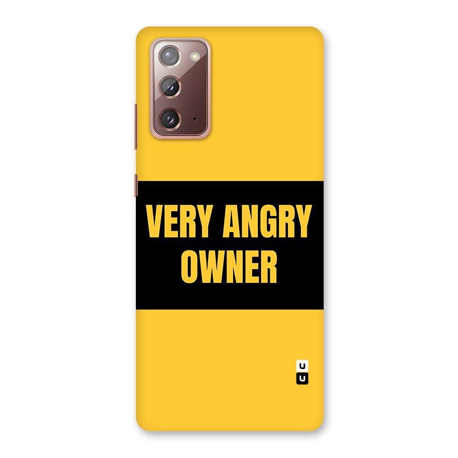 Angry Owner Back Case for Galaxy Note 20