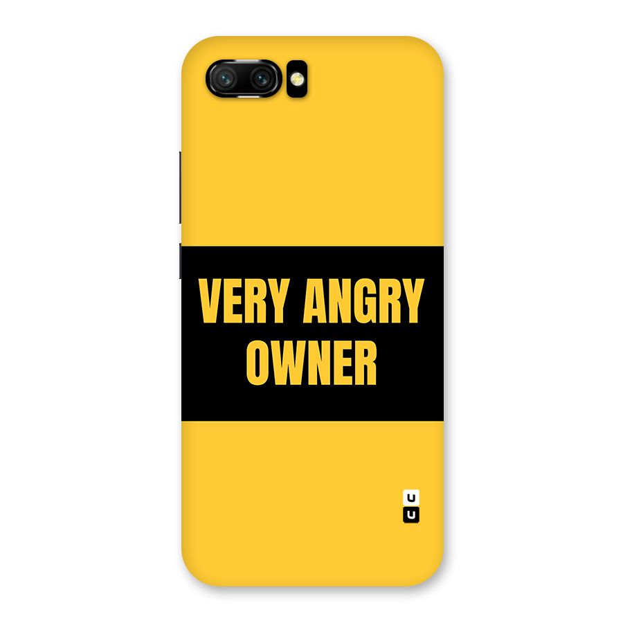 Angry Owner Back Case for Honor 10