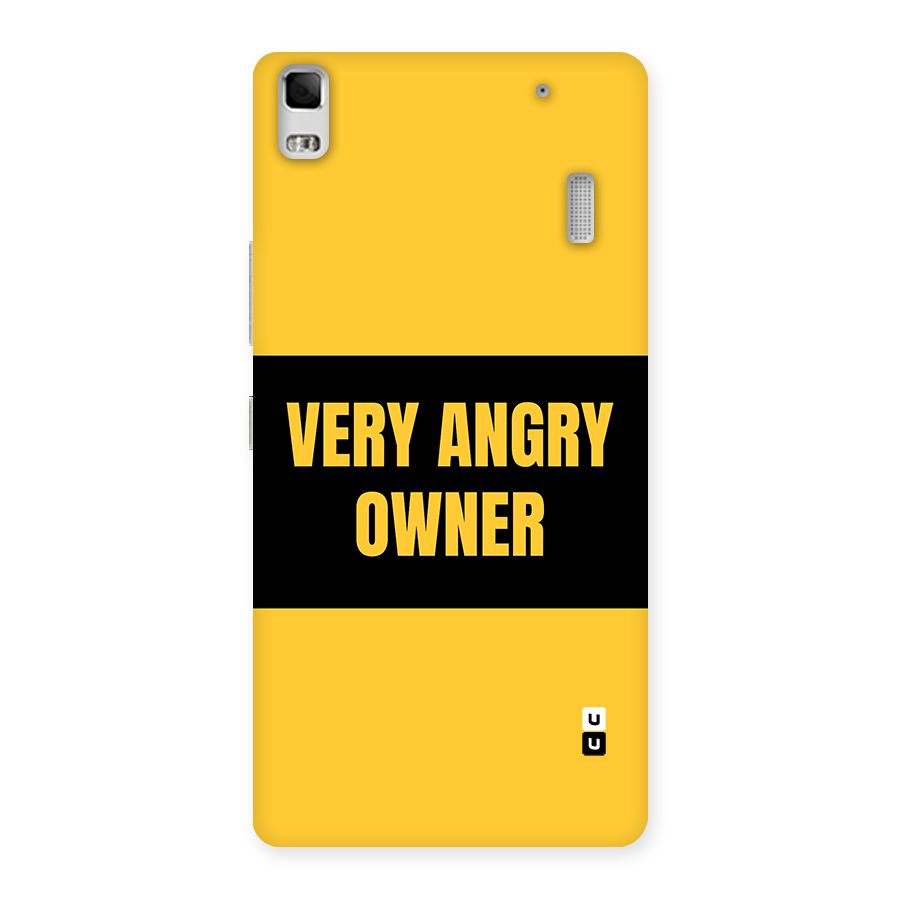 Angry Owner Back Case for Lenovo K3 Note