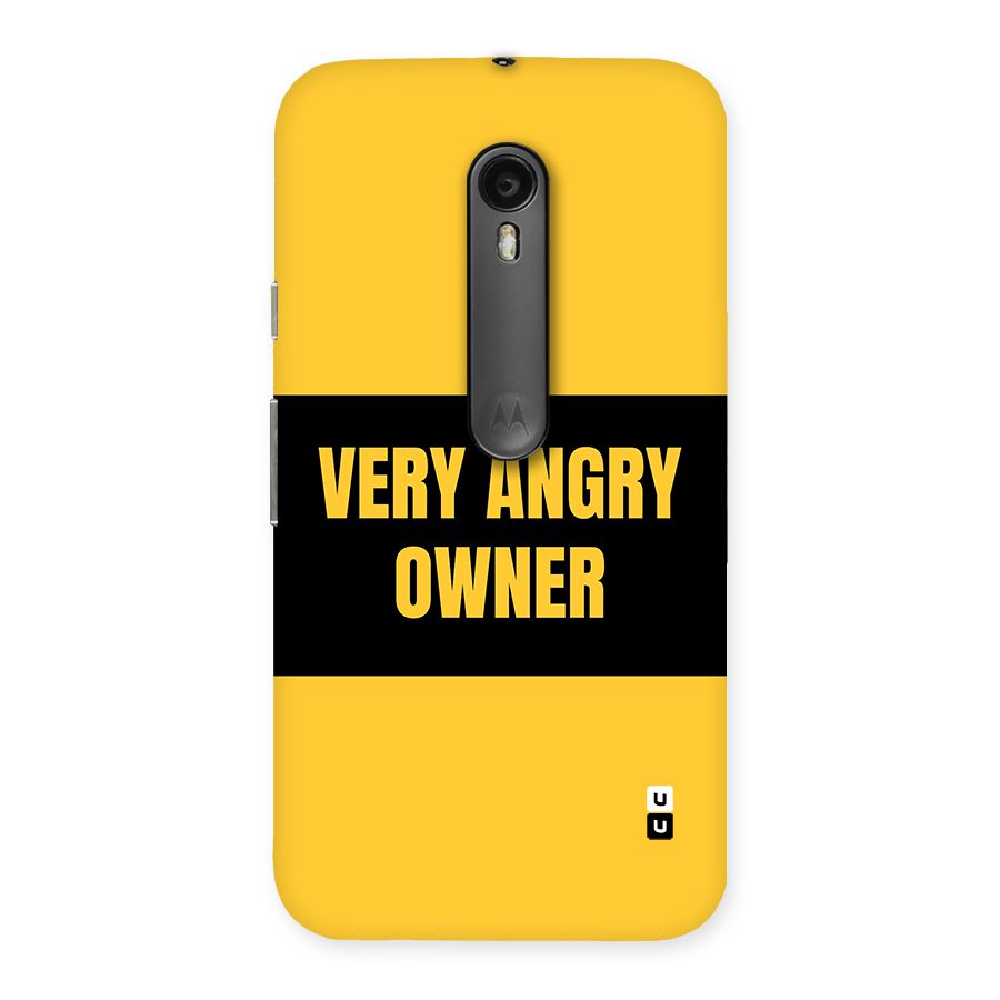 Angry Owner Back Case for Moto G3