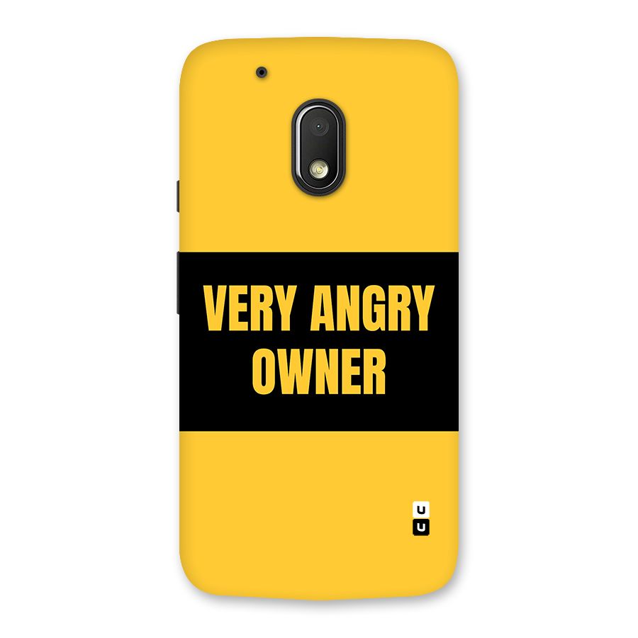 Angry Owner Back Case for Moto G4 Play