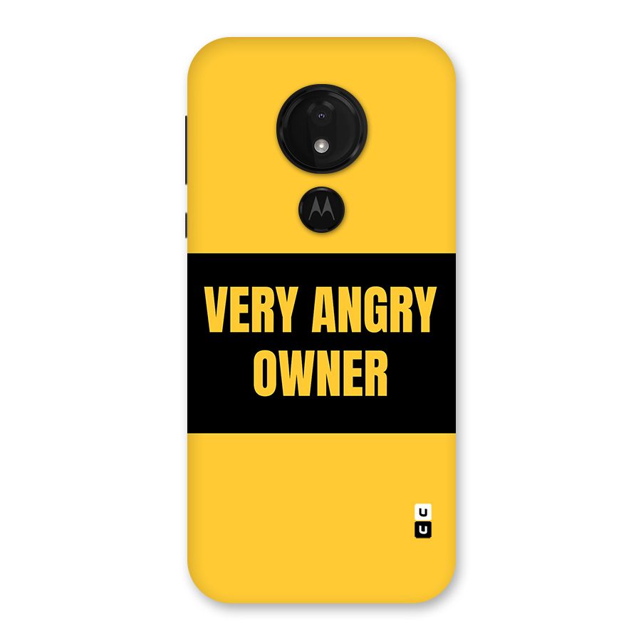 Angry Owner Back Case for Moto G7 Power