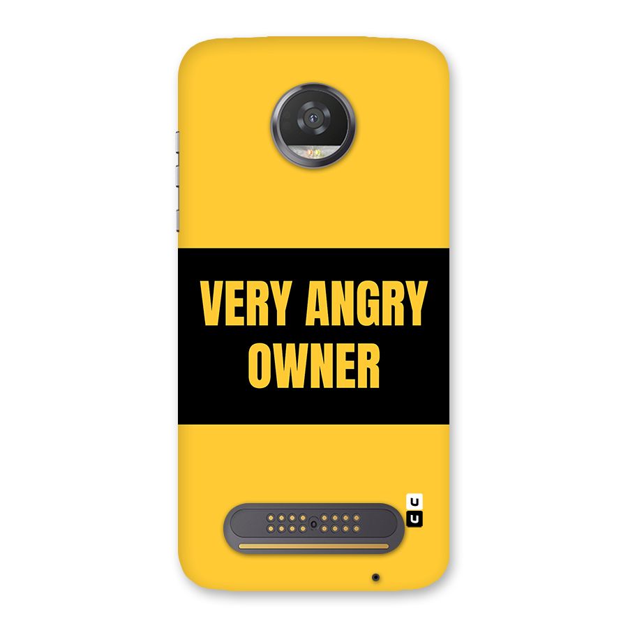 Angry Owner Back Case for Moto Z2 Play