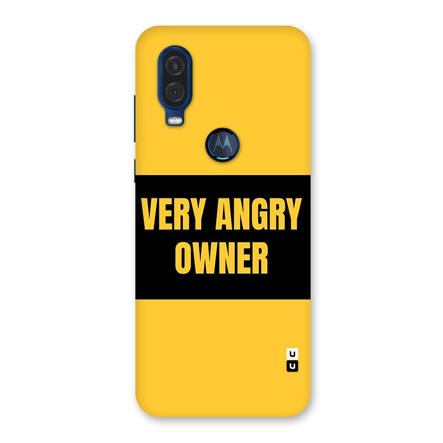 Angry Owner Back Case for Motorola One Vision