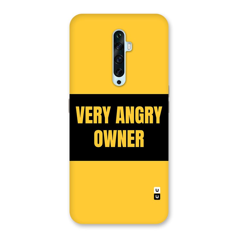 Angry Owner Back Case for Oppo Reno2 Z