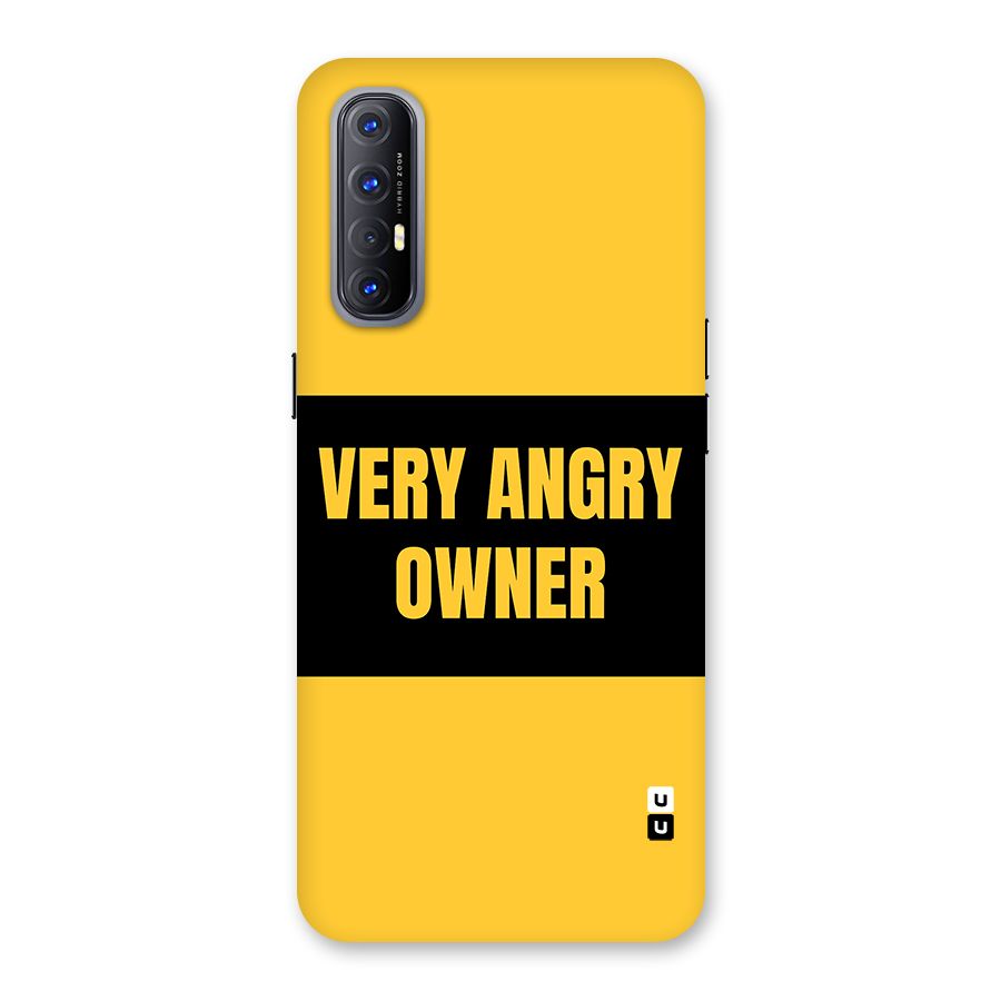 Angry Owner Back Case for Oppo Reno3 Pro