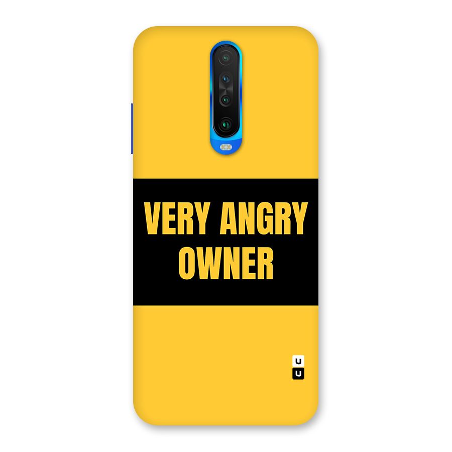 Angry Owner Back Case for Poco X2