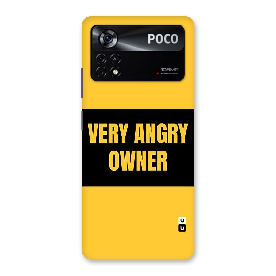 Angry Owner Back Case for Poco X4 Pro 5G
