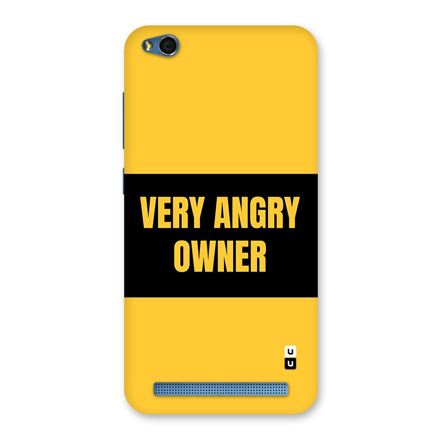 Angry Owner Back Case for Redmi 5A
