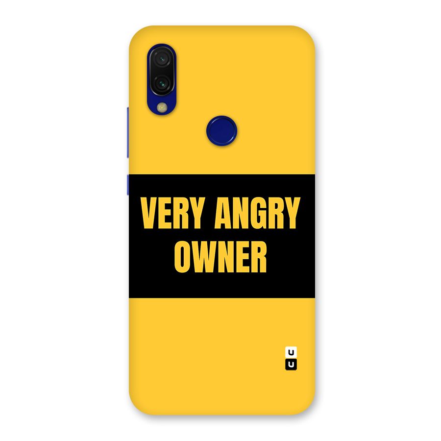 Angry Owner Back Case for Redmi 7
