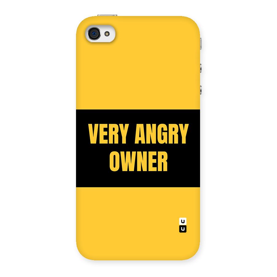 Angry Owner Back Case for iPhone 4 4s