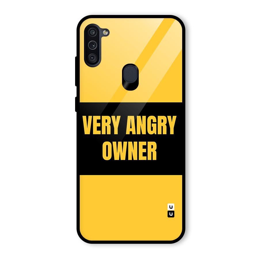 Angry Owner Glass Back Case for Galaxy M11