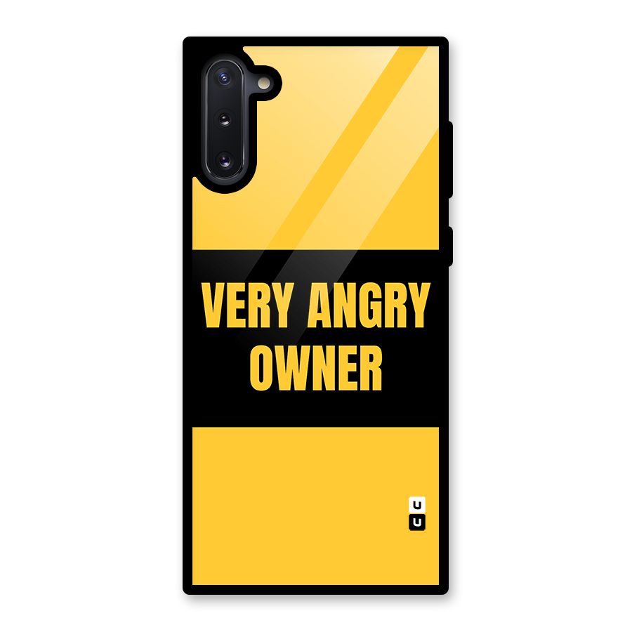 Angry Owner Glass Back Case for Galaxy Note 10