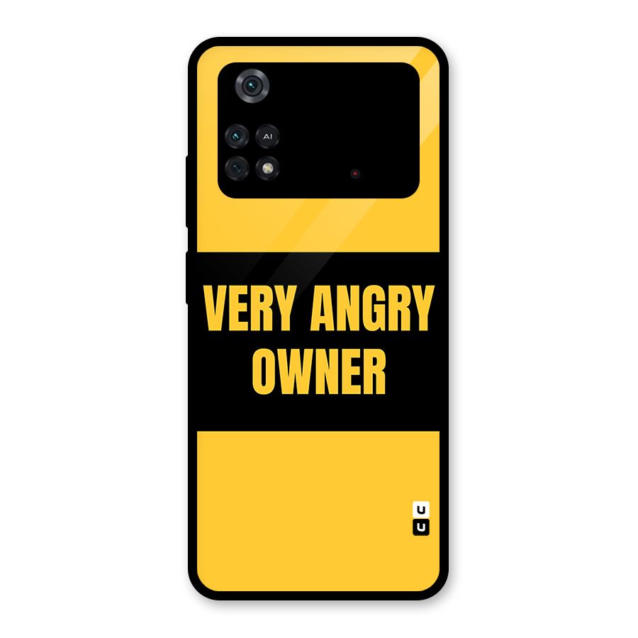 Angry Owner Glass Back Case for Poco M4 Pro 4G