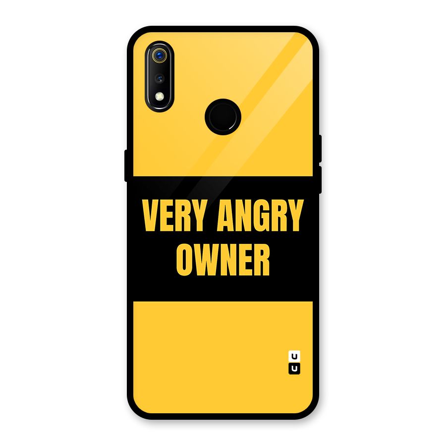 Angry Owner Glass Back Case for Realme 3i