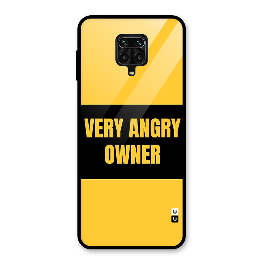 Angry Owner Glass Back Case for Redmi Note 9 Pro