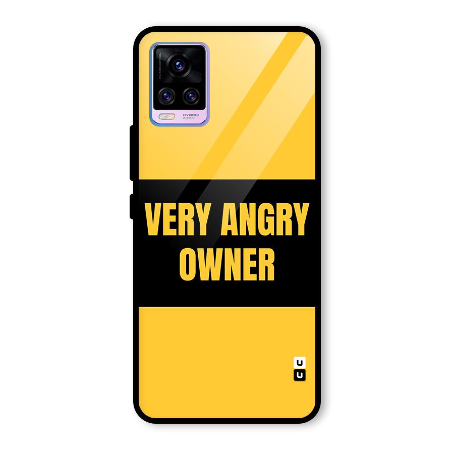 Angry Owner Glass Back Case for Vivo V20 Pro