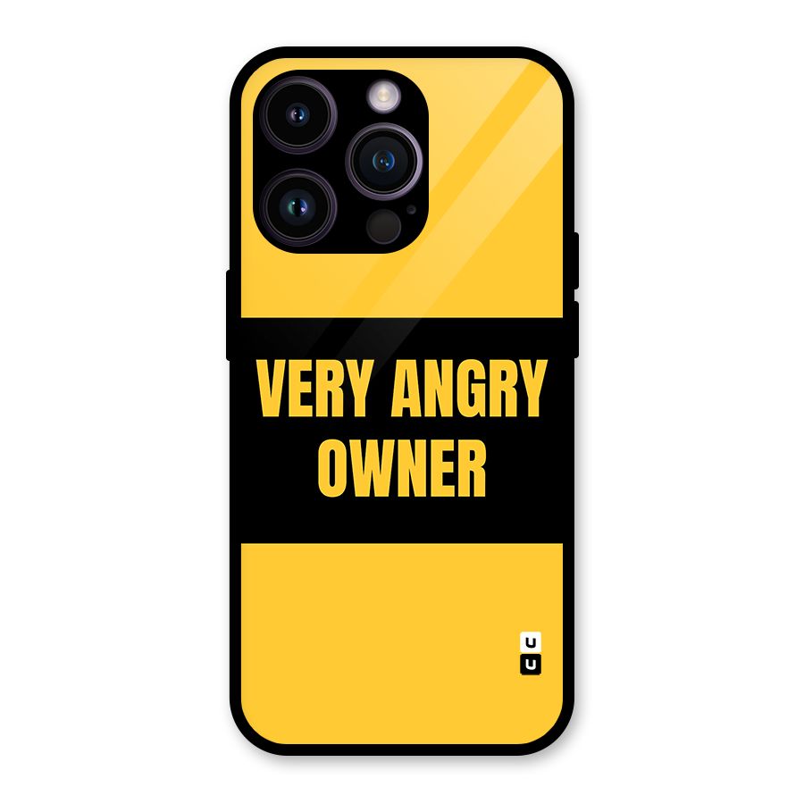 Angry Owner Glass Back Case for iPhone 14 Pro