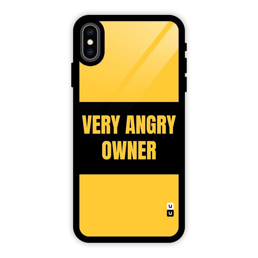 Angry Owner Glass Back Case for iPhone XS Max