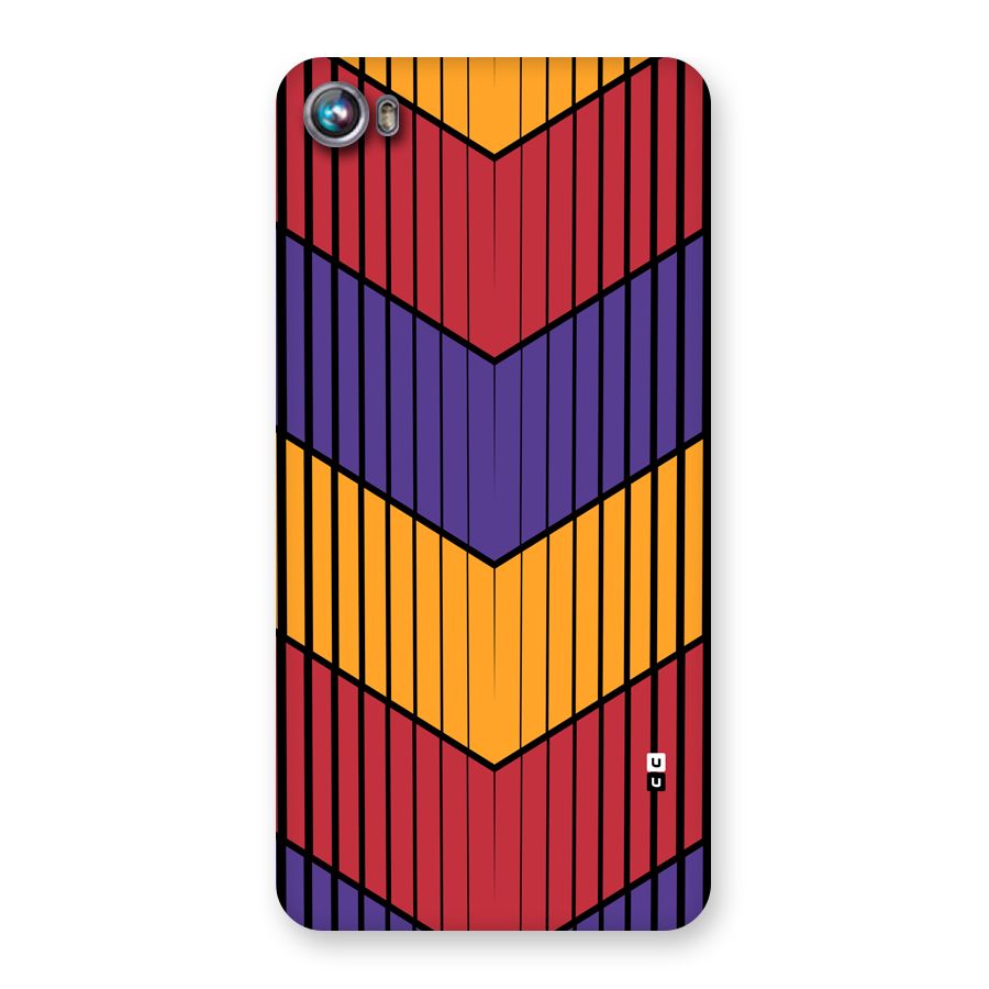 Angular Stripes Back Case for Canvas Fire 4 (A107)