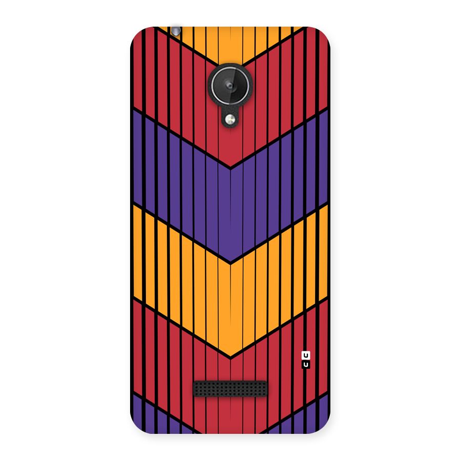 Angular Stripes Back Case for Canvas Spark Q380