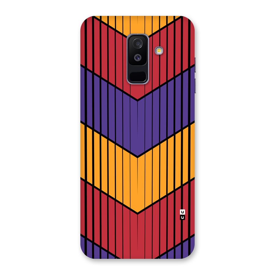 Angular Stripes Back Case for Galaxy A6 Plus