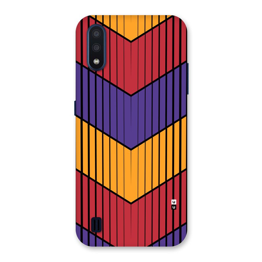 Angular Stripes Back Case for Galaxy M01