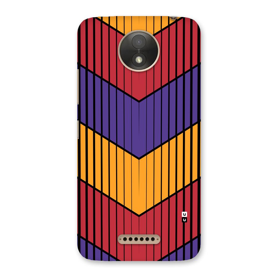 Angular Stripes Back Case for Moto C Plus
