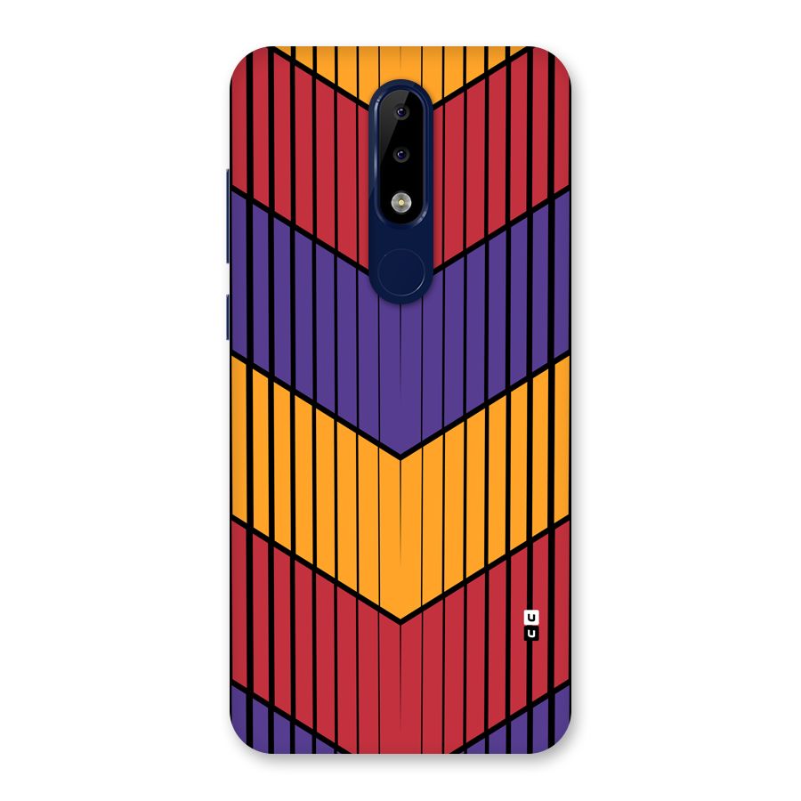 Angular Stripes Back Case for Nokia 5.1 Plus