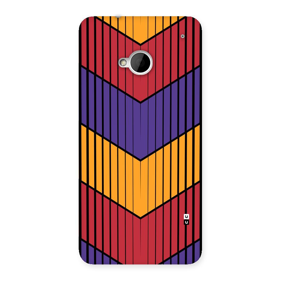 Angular Stripes Back Case for One M7 (Single Sim)