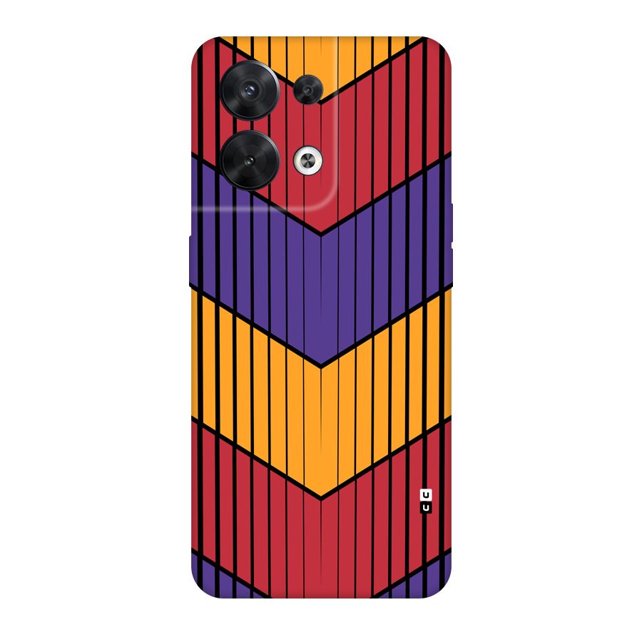 Angular Stripes Back Case for Oppo Reno8 5G