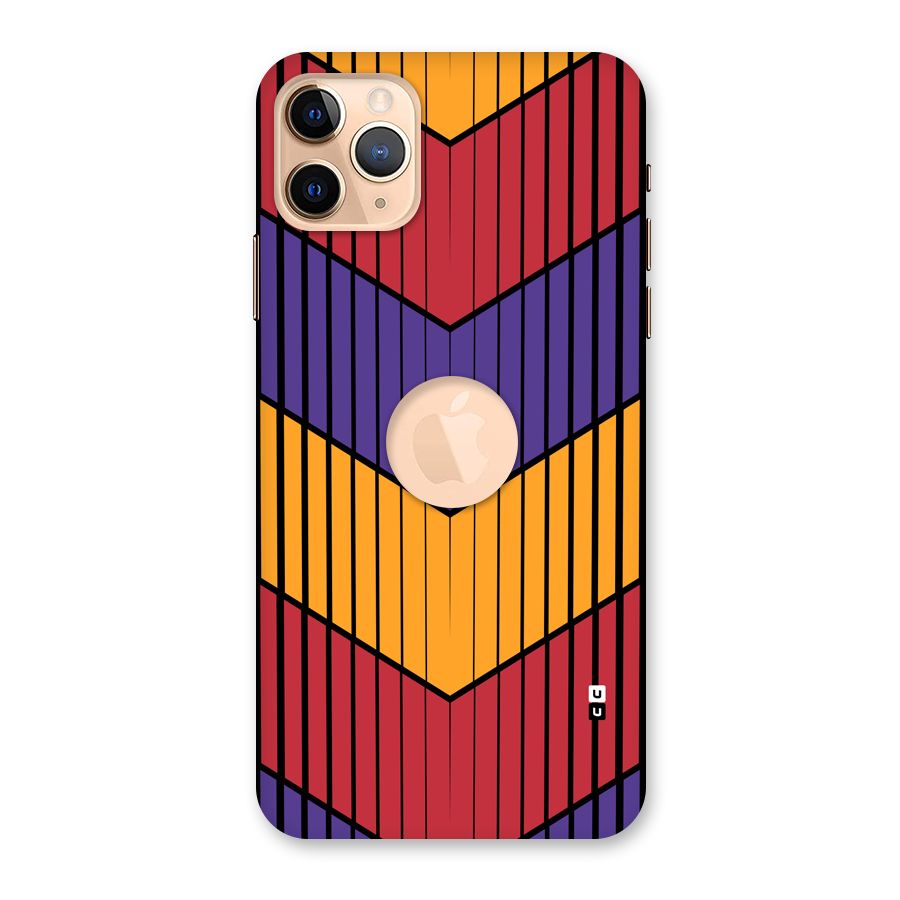 Angular Stripes Back Case for iPhone 11 Pro Max Logo Cut