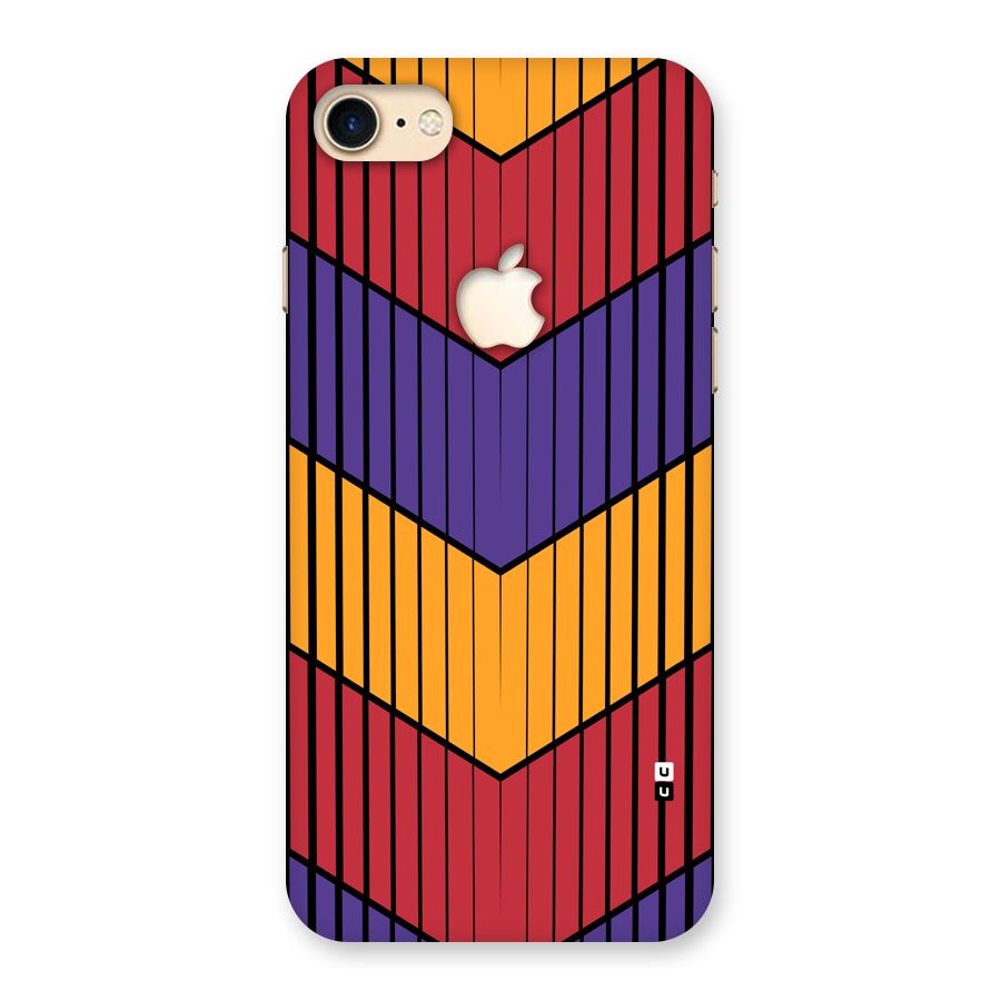 Angular Stripes Back Case for iPhone 7 Apple Cut