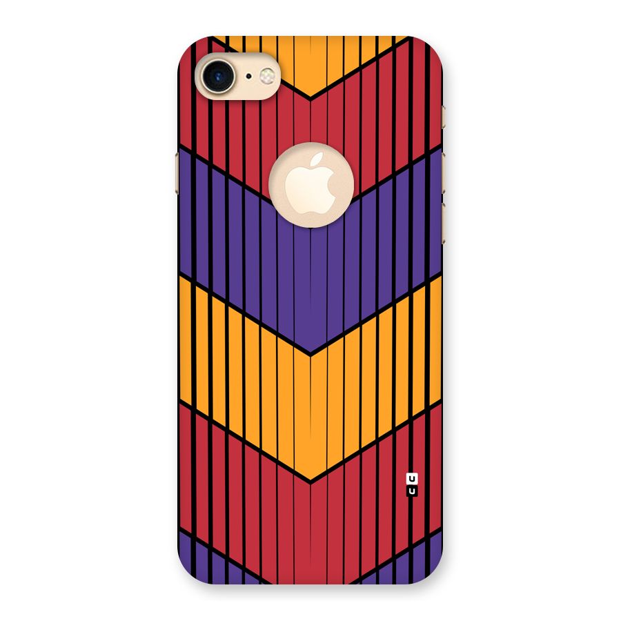 Angular Stripes Back Case for iPhone 7 Logo Cut