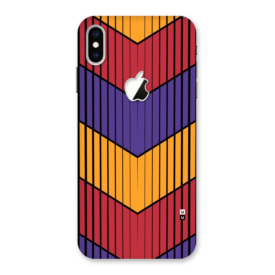 Angular Stripes Back Case for iPhone XS Max Apple Cut