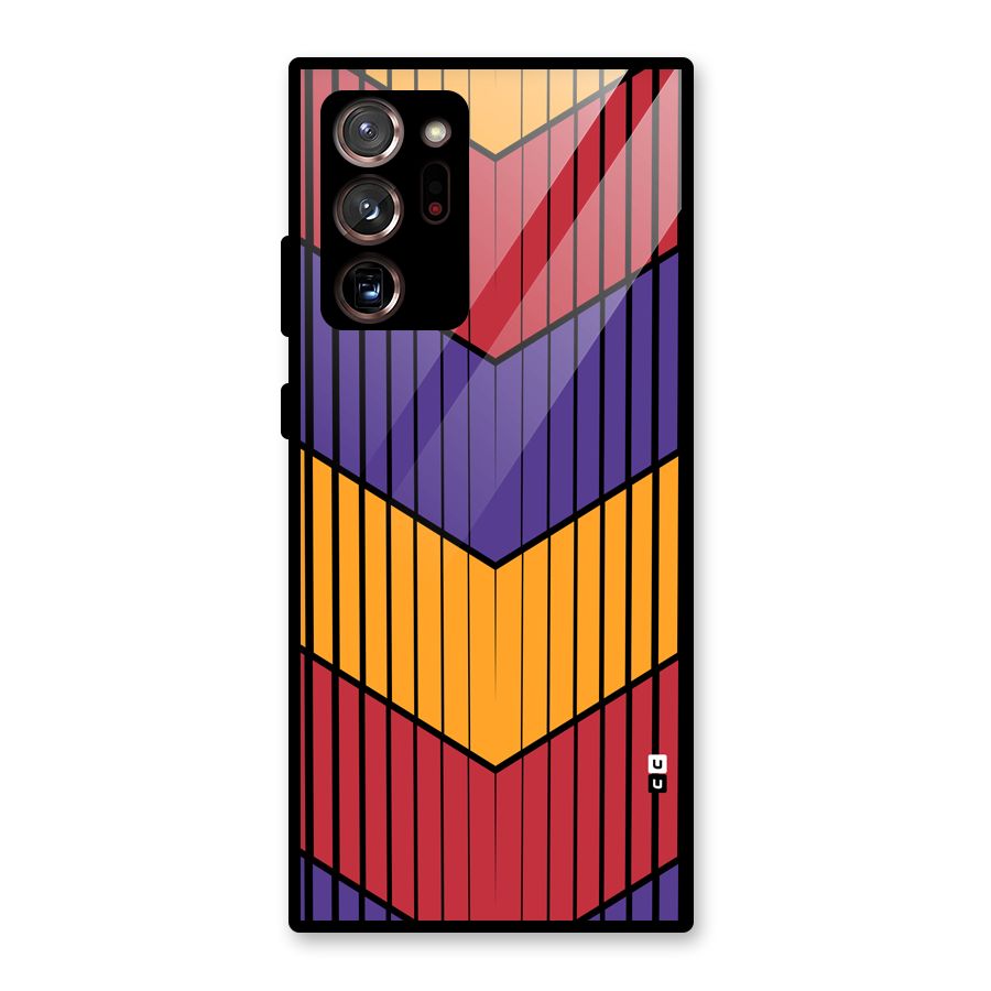 Angular Stripes Glass Back Case for Galaxy Note 20 Ultra 5G