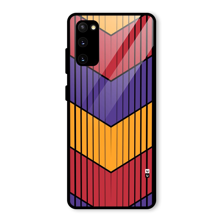 Angular Stripes Glass Back Case for Galaxy S20 FE